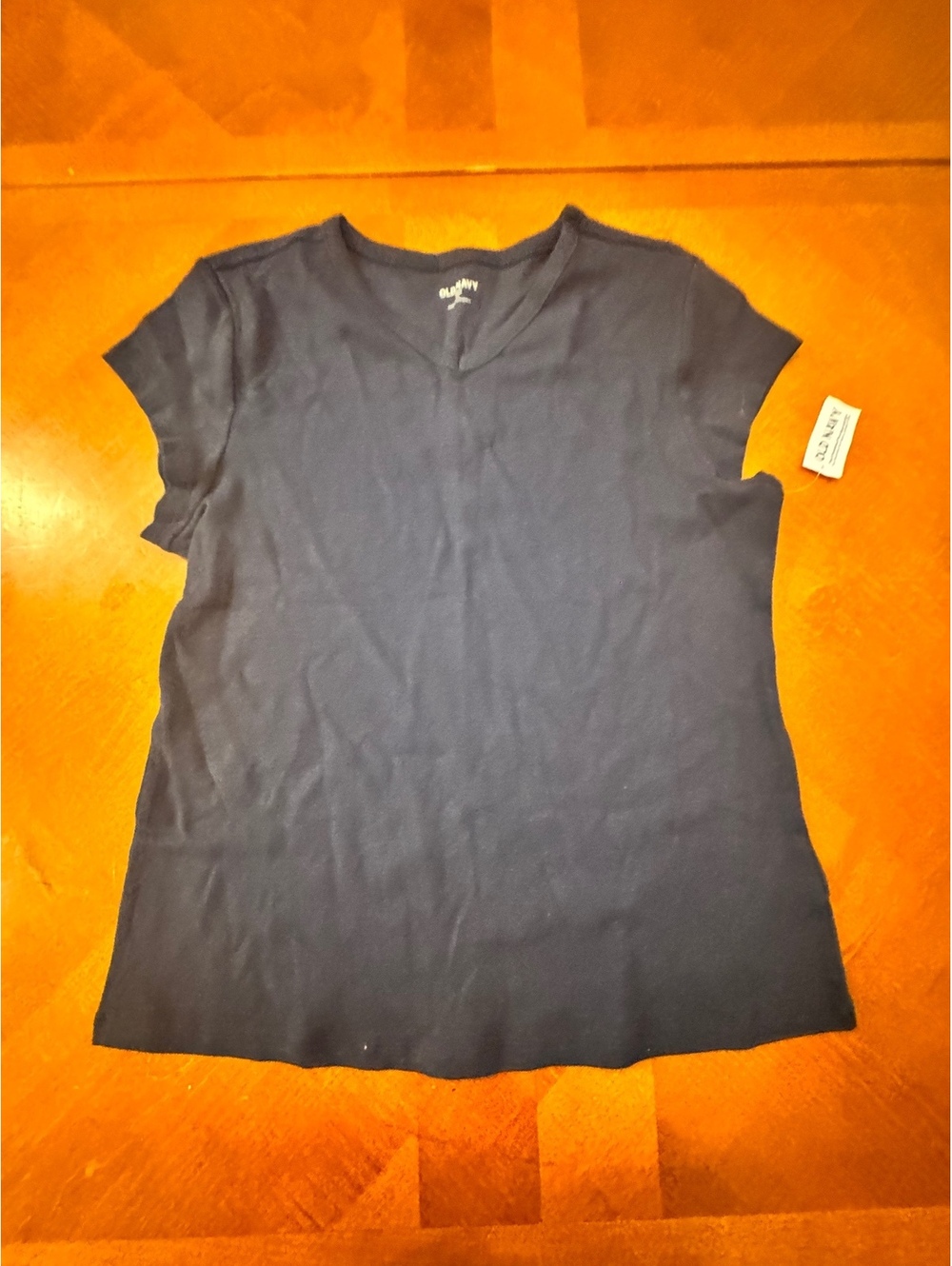 Old Navy Women's Navy Blue V-Neck Snug Fit T-Shirt XL 2903